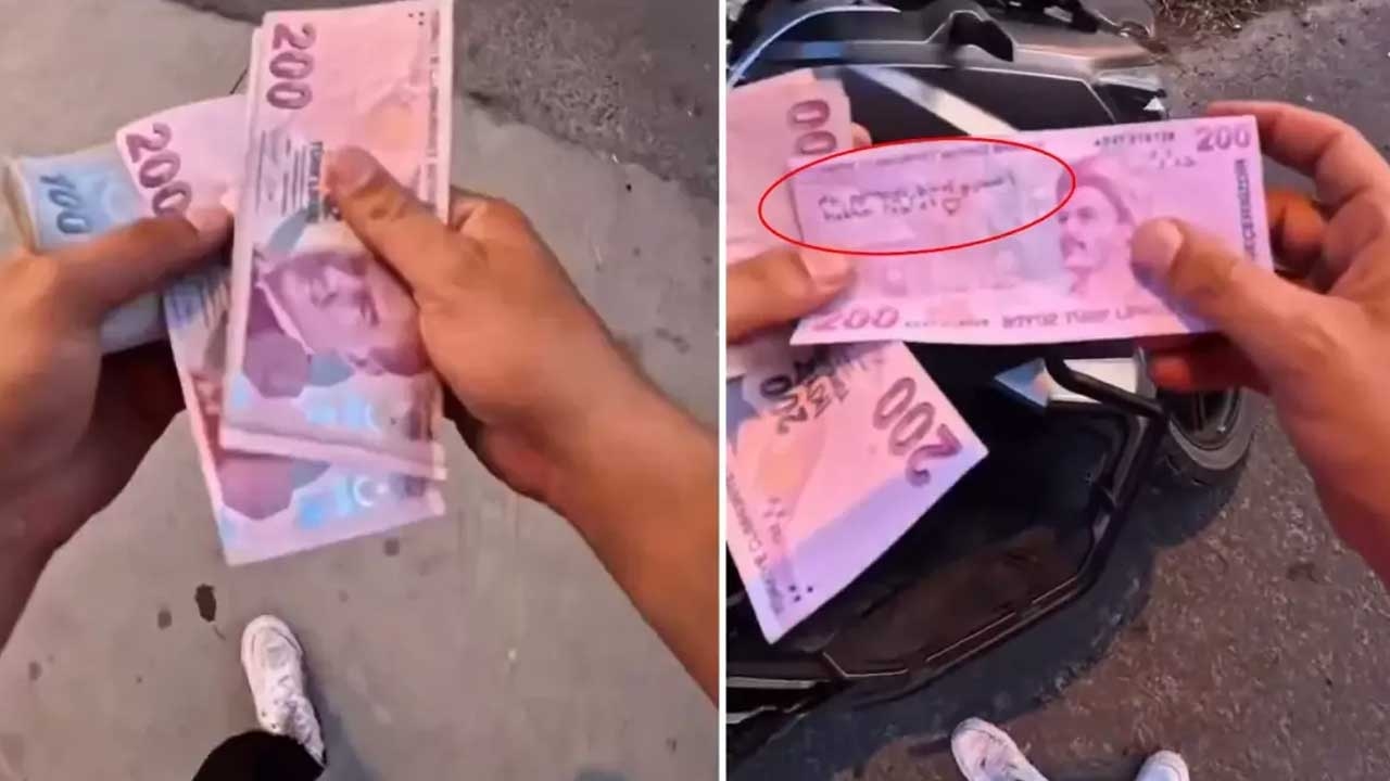 Sahte parada yazanı okuyan kurye ne yapacağını şaşırdı