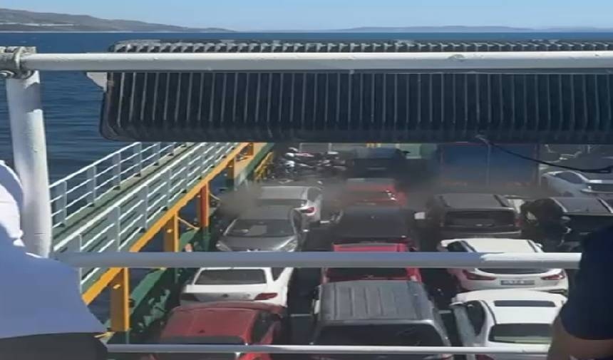 Marmara Adası açıklarında feribotta yangın çıktı