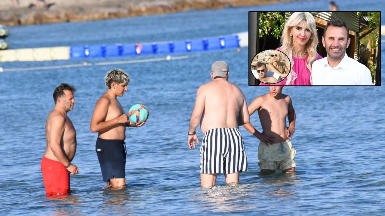 Okan Buruk on holiday with his ex-wife