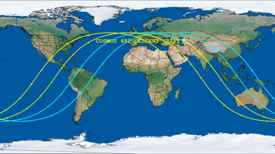 La sonde soviétique Kosmos 482 est sur le point de s'écraser