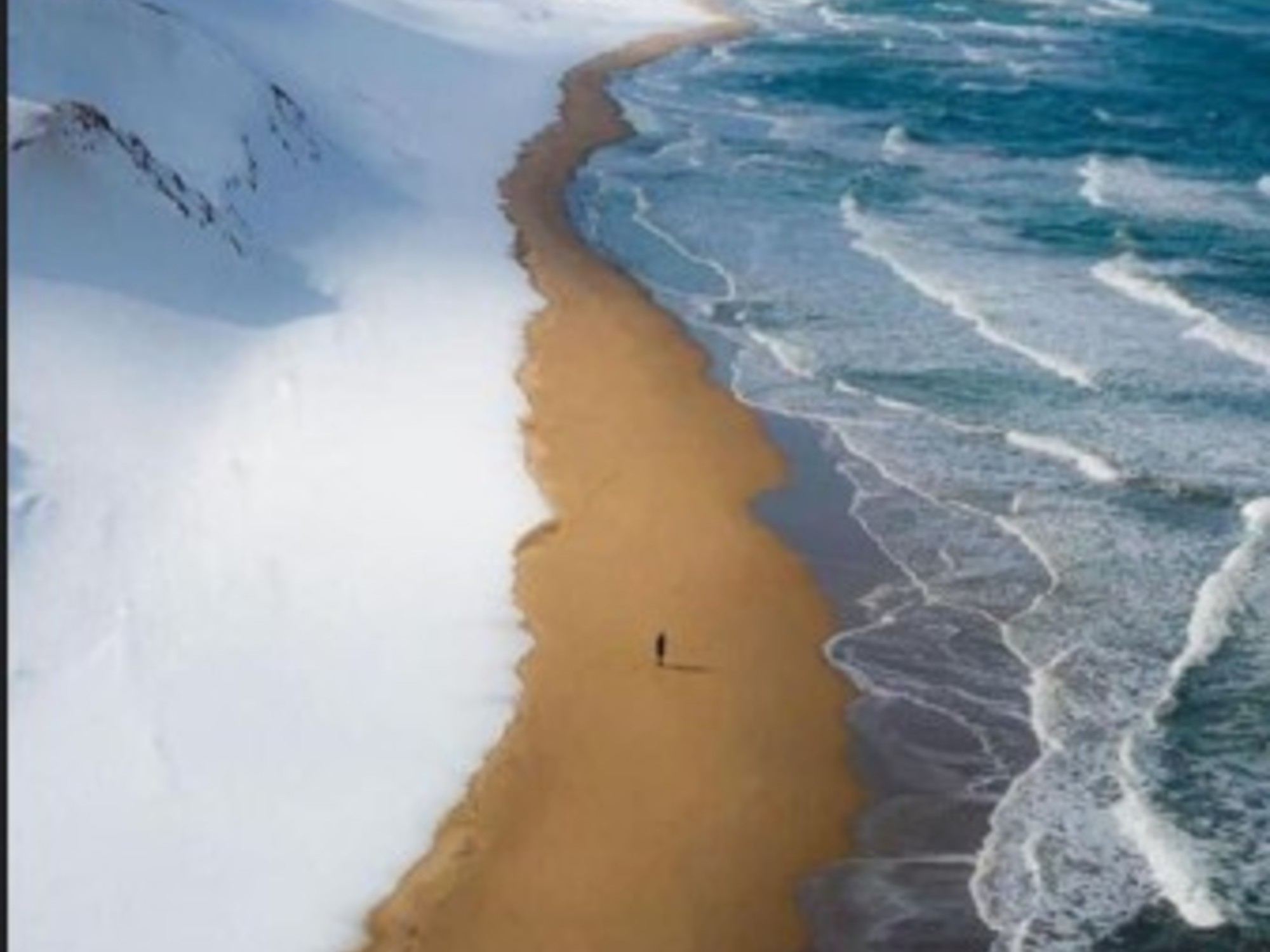 Ice Beach: a incrível praia onde o mar, a areia e a neve se encontram