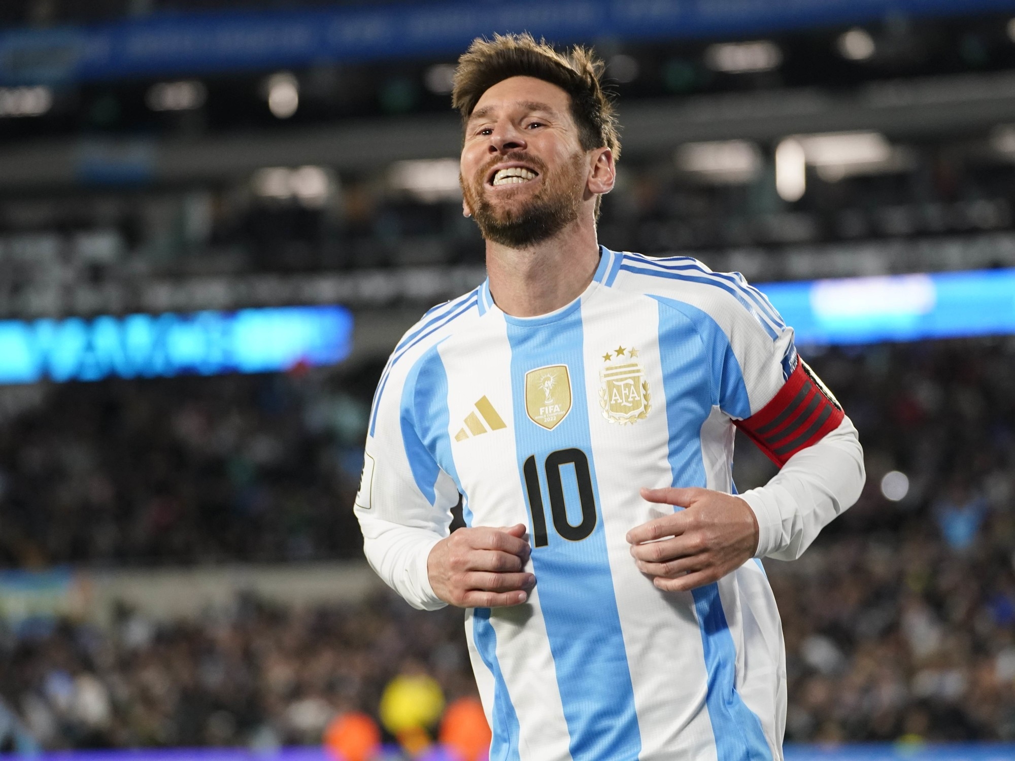 Messi não jogou contra o Equador, mas fechou as eliminatórias com mais uma conquista para a seleção: tornou-se artilheiro pela primeira vez.