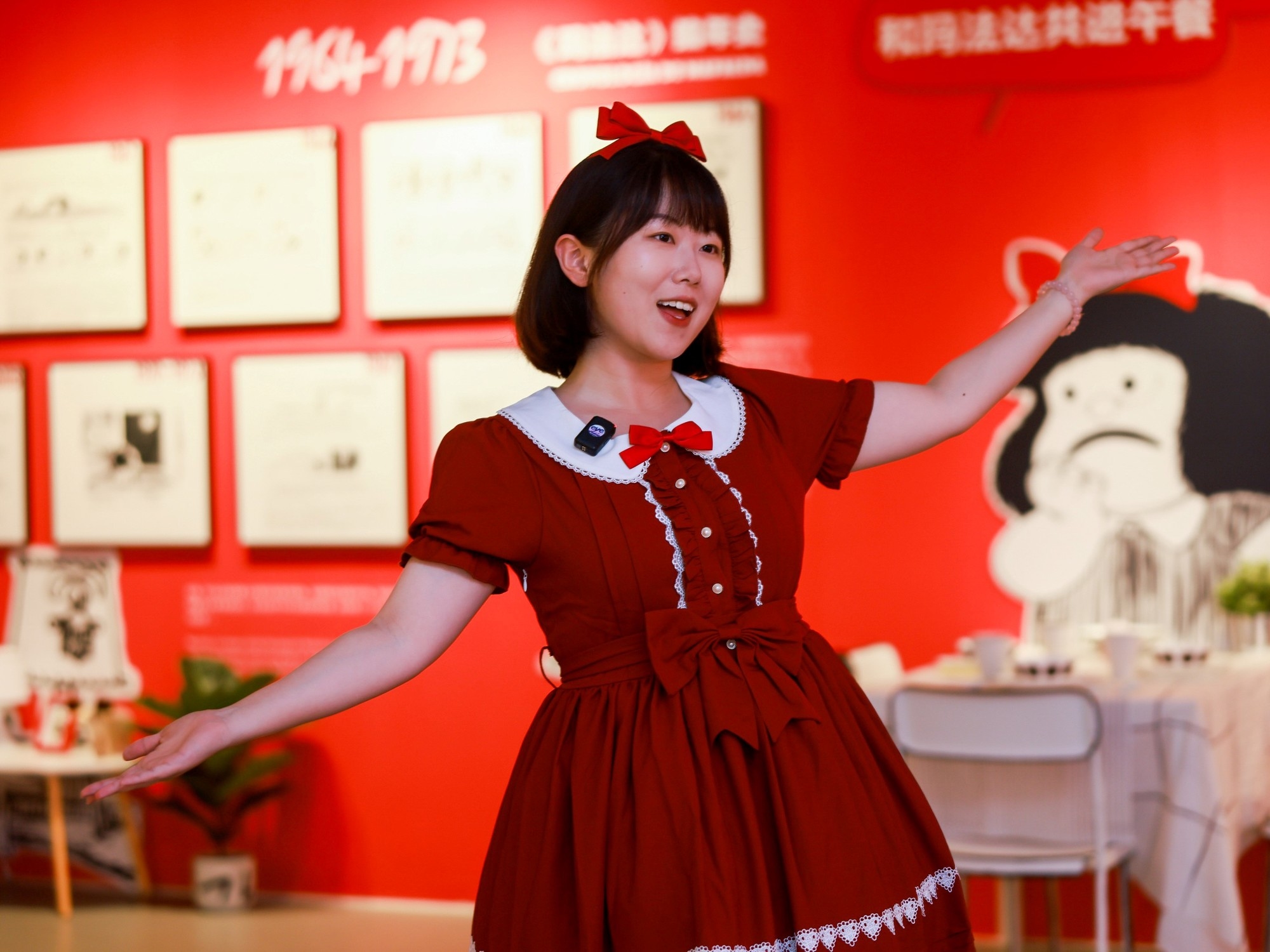 Mafalda na China: Uma exposição em Xangai celebra o 60º aniversário da história em quadrinhos de Quino.