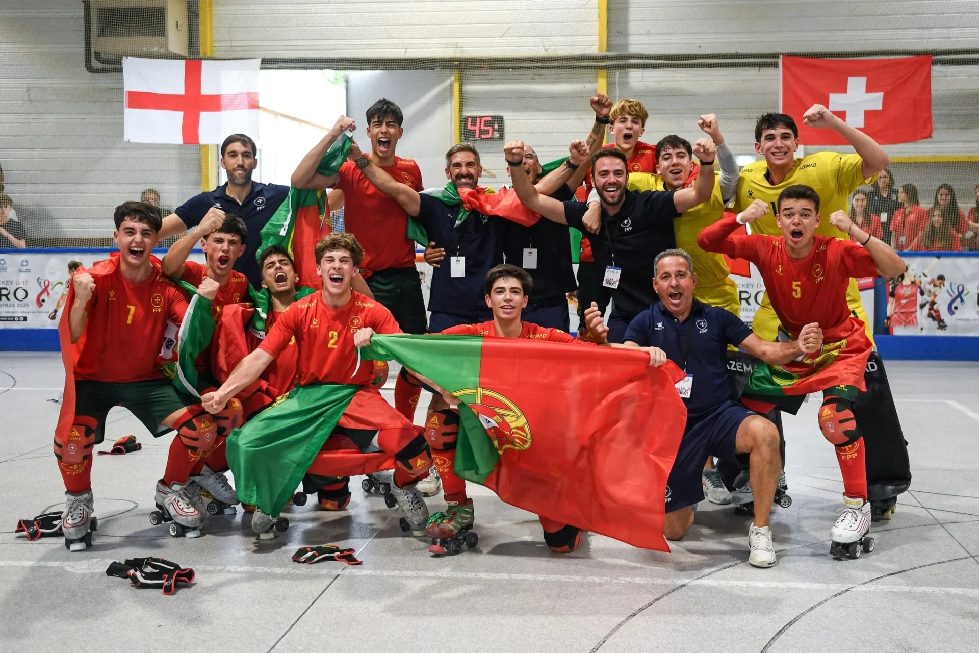 Portugal é bicampeão europeu sub/17 de hóquei em patins