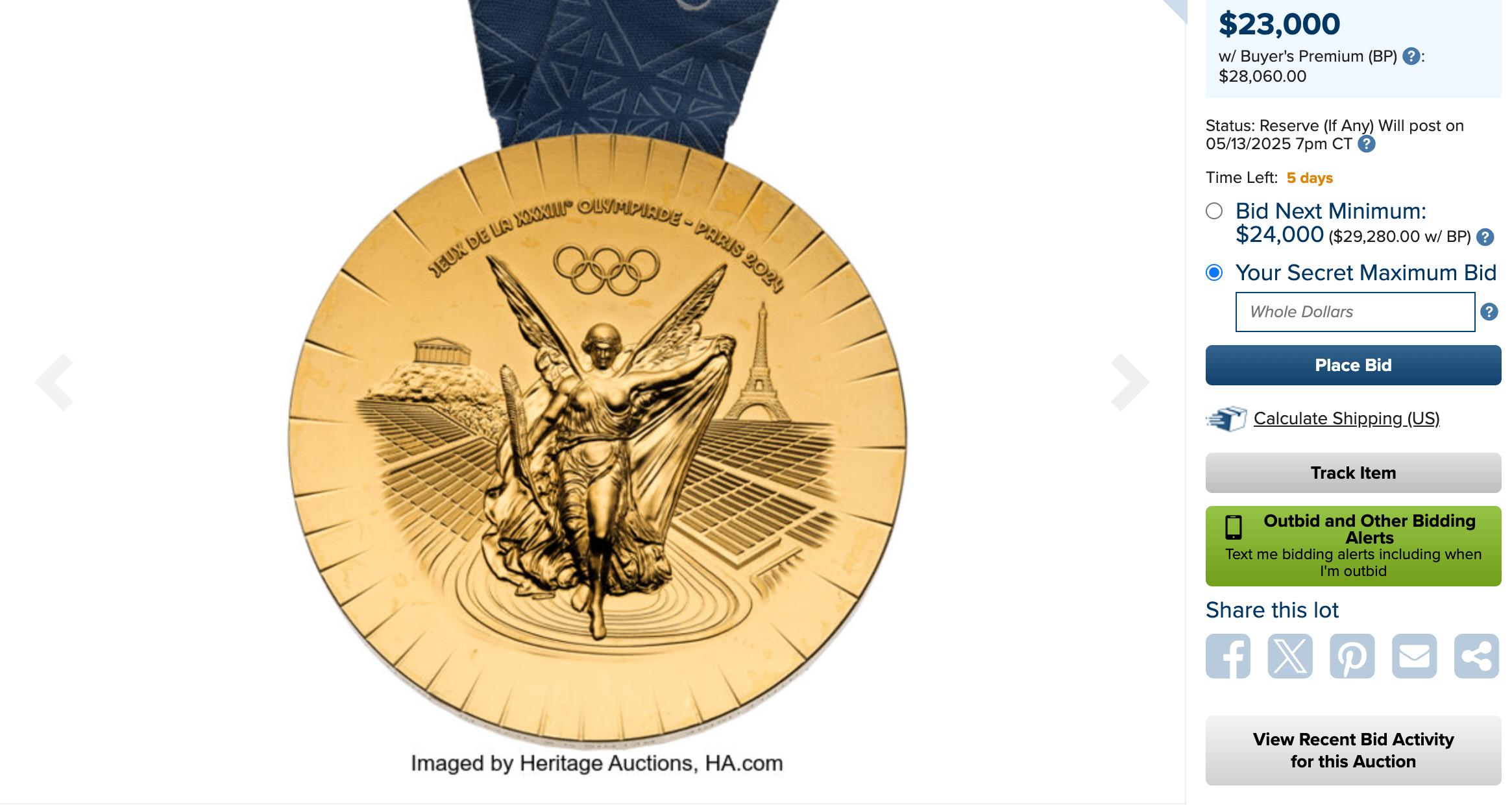 Un atleta olímpico holandés defiende su decisión de vender su medalla de oro online