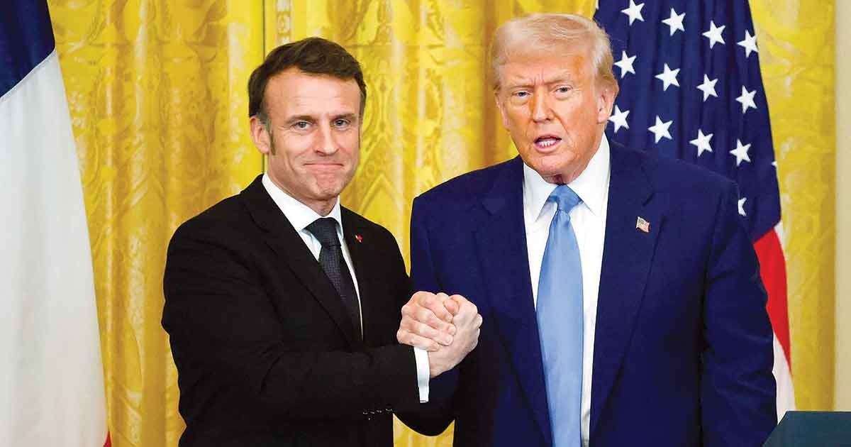 Macron wstawia się za Europą u Trumpa