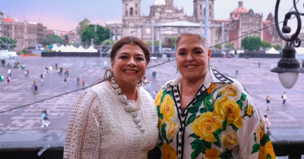 Clara Brugada reconoce la trayectoria de Lupita D’Alessio en el Zócalo