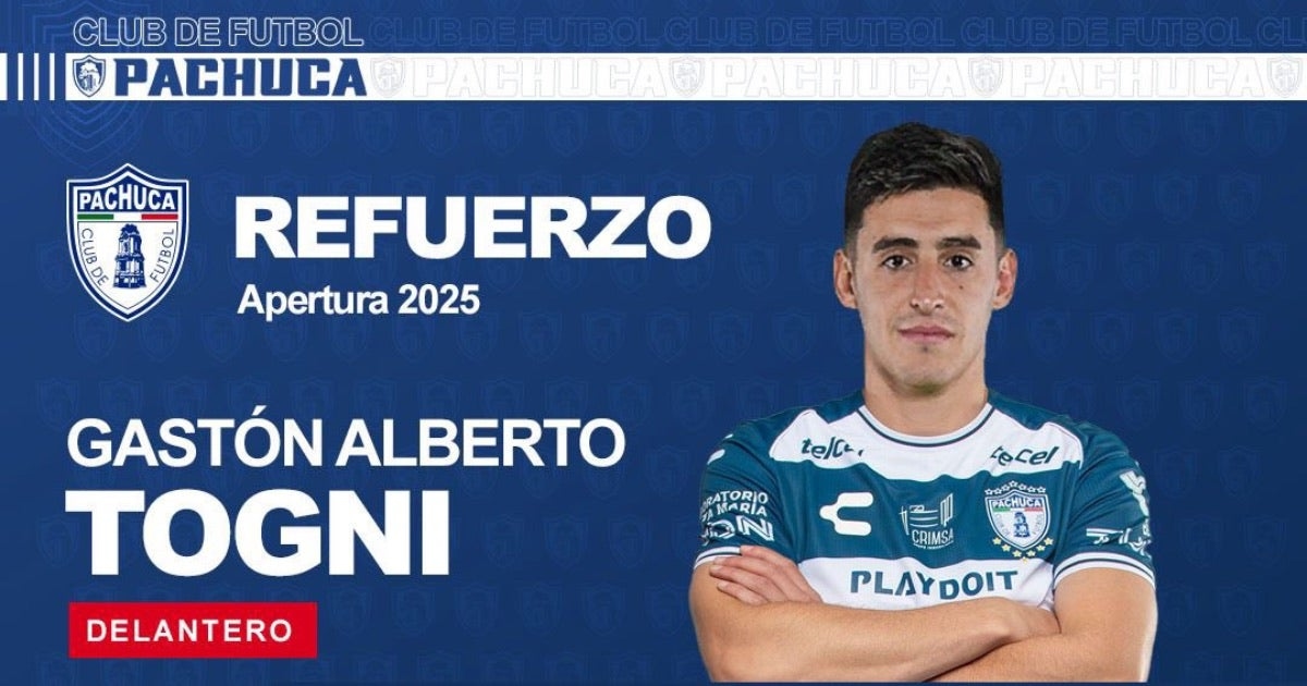 Gastón Togni fortalecerá o Pachuca para o Apertura 2025.