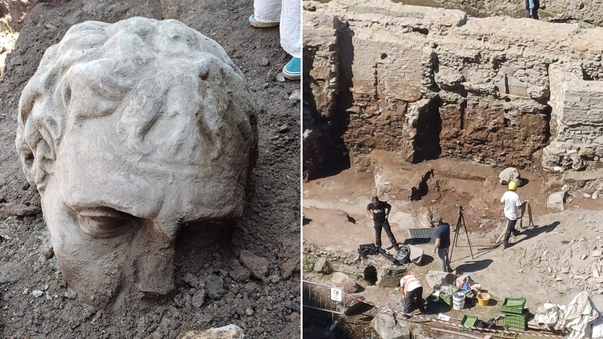 Archeologia, degli scavi del Foro Traiano emerge un’antica testa marmorea