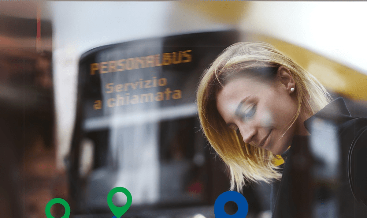 „Personalbus“, eine in Italien entwickelte Software für den On-Demand-ÖPNV