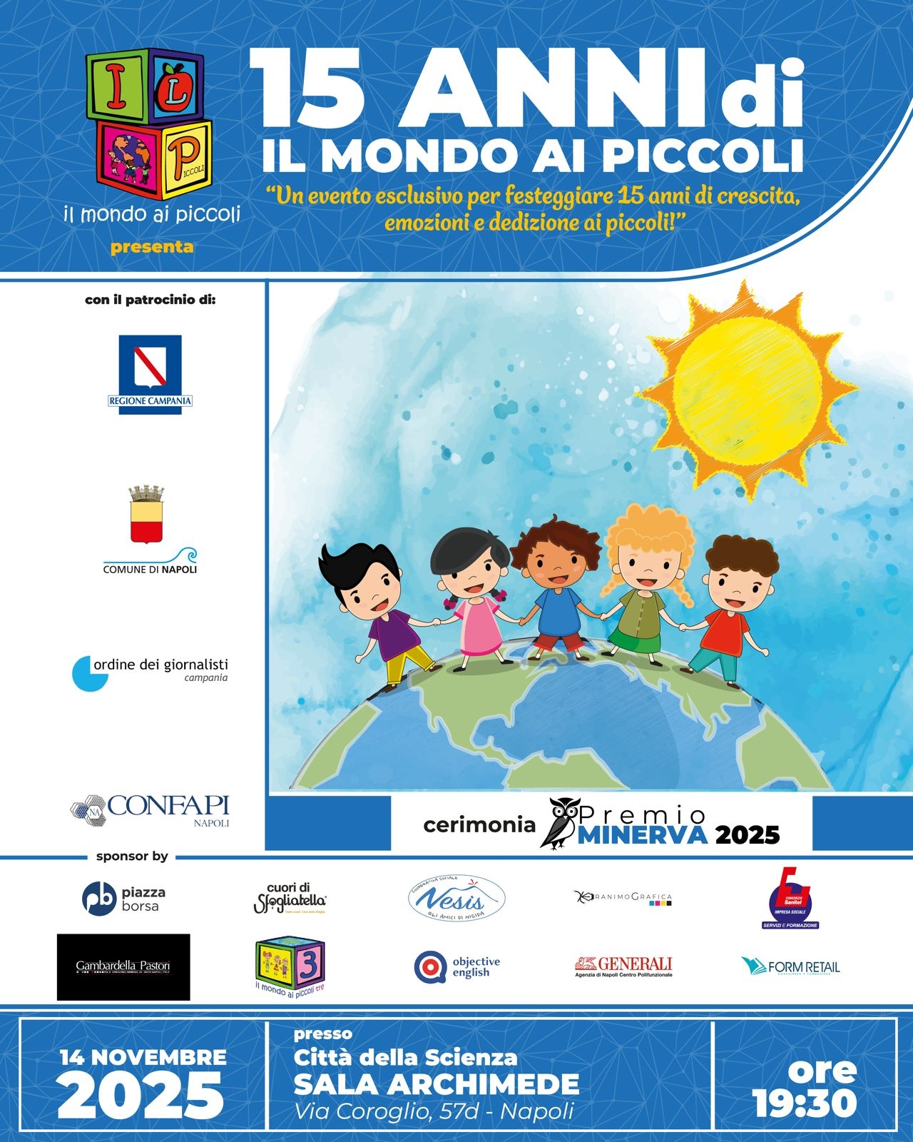 Istruzione, attenzione ai bambini e al sociale: al via il “Premio Minerva”