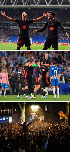 Barça świętuje krajową potrójną koronę