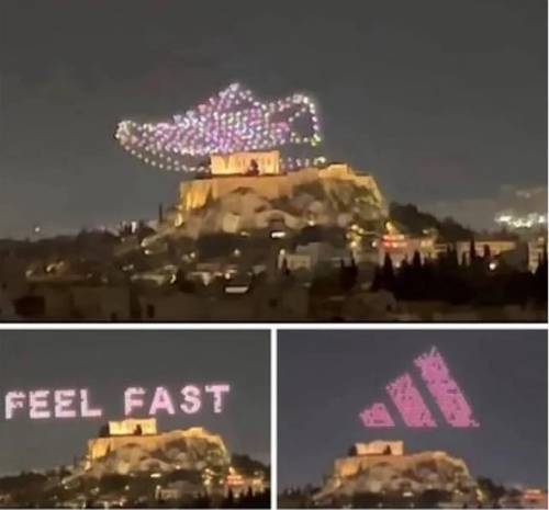 La Grecia fa causa ad Adidas per una pubblicità che mostra una scarpa che prende a calci l'Acropoli
