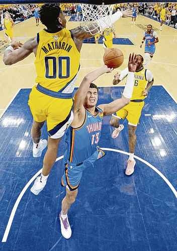 Tyrese Haliburton en de Pacers versloegen de Thunder met 108-91, waardoor de zevende wedstrijd noodzakelijk werd.
