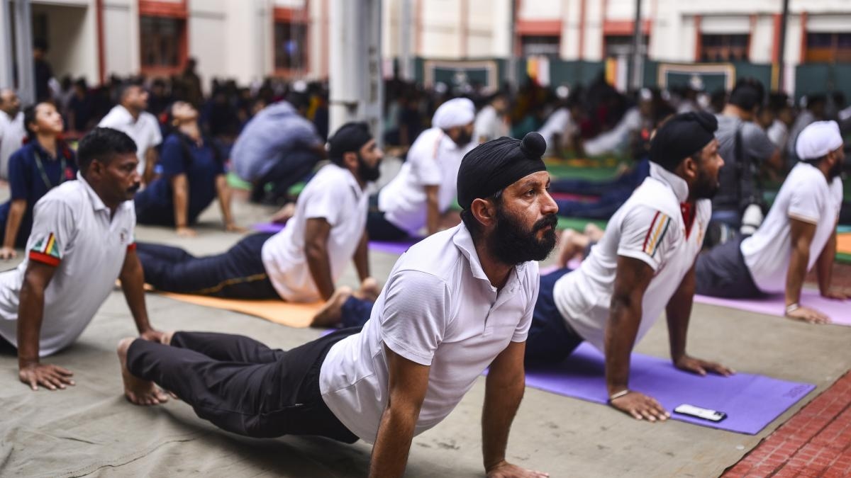The massive celebration in India for International Yoga Day