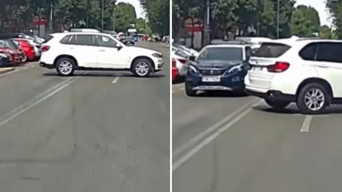 Madrid'in ortasında bir polis arabasının tam önüne bir SUV'nin yaptığı sorumsuzca manevra: "Bütün BMW'ler değil, ama her zaman BMW."