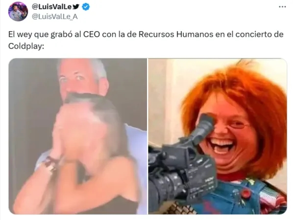 Lluvia de memes tras infidelidad en la 'kiss cam' en concierto de Coldplay