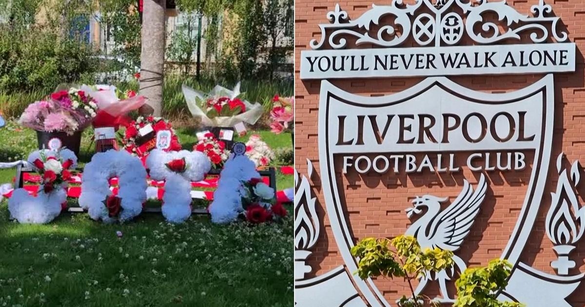 L’omaggio dei tifosi del Liverpool a Diogo Jota: fiori e messaggi ad Anfield