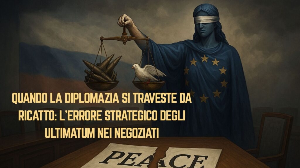 When Diplomacy Masquerades as Blackmail: The Strategic Mistake of Ultimatums in Negotiations