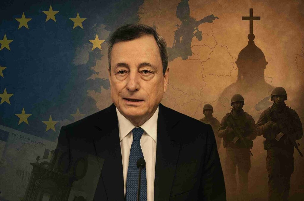Draghi op de bijeenkomst in Rimini: de technocratie viert zichzelf
