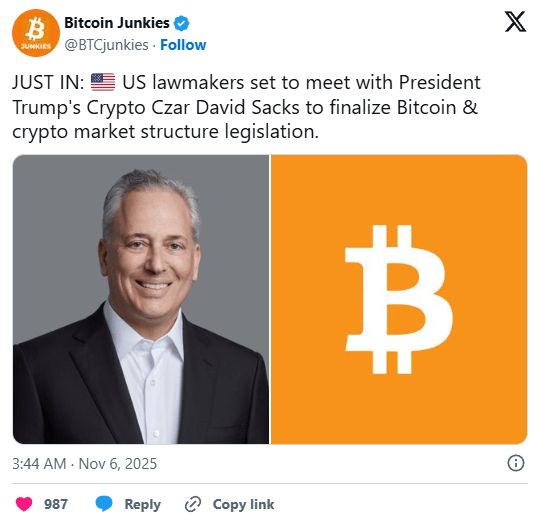 Réglementation des cryptomonnaies 2025 : David Sacks, nommé par Trump, initie une réforme historique aux États-Unis