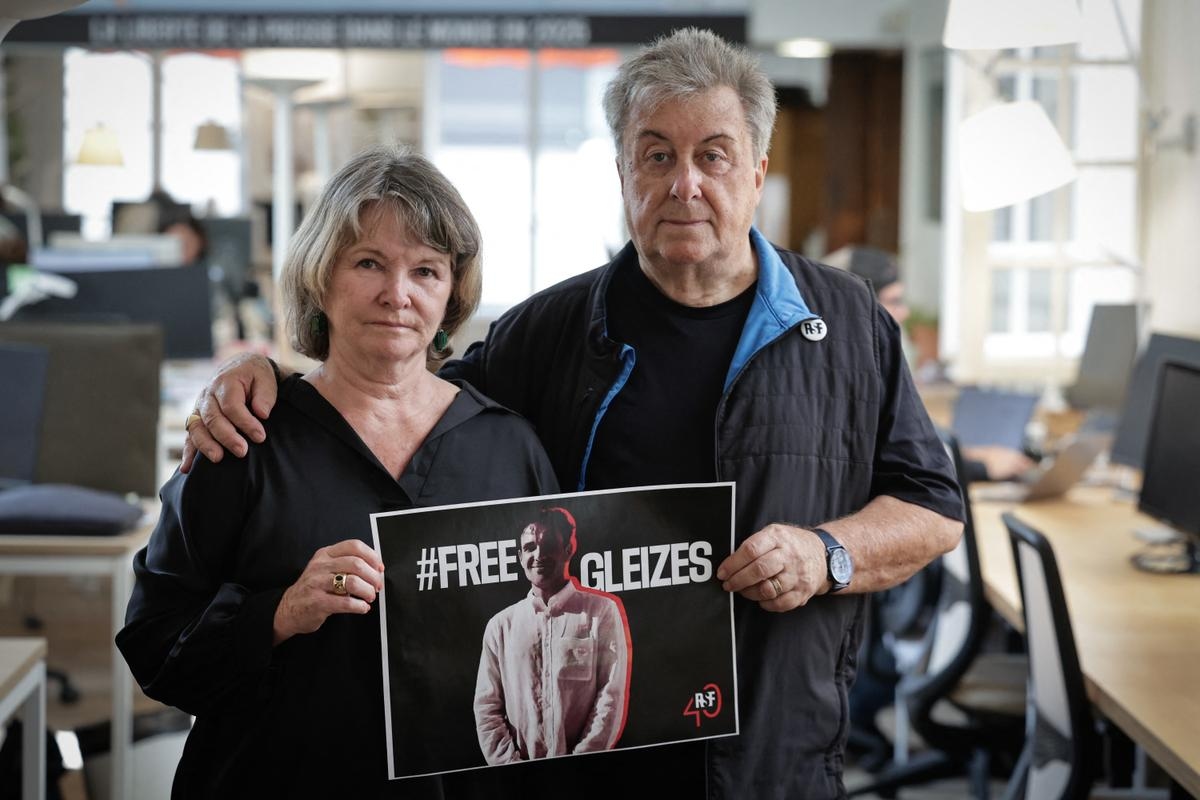 Journalist Christophe Gleizes, the other French hostage of the Algerian regime