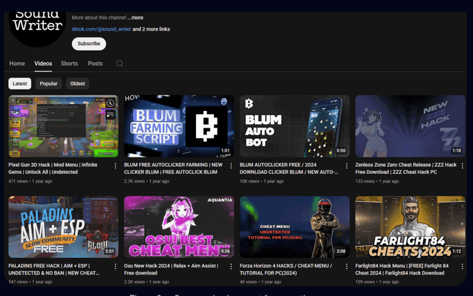 YouTube-„Geisternetzwerk“ verbreitet Infostealer über 3.000 gefälschte Videos