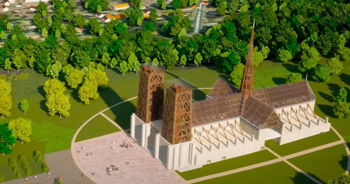 В деревне в регионе Ньевр хотят воспроизвести каркас собора Парижской Богоматери в натуральную величину.