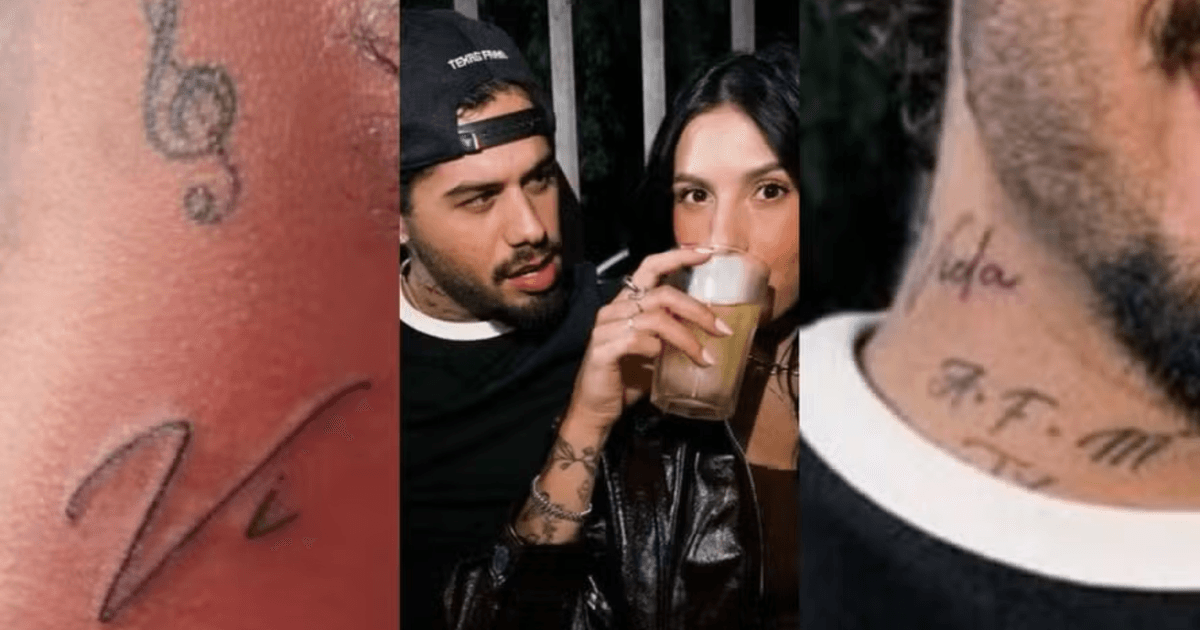 Zé Felipe alters tattoo he had done in honor of Virginia Fonseca.