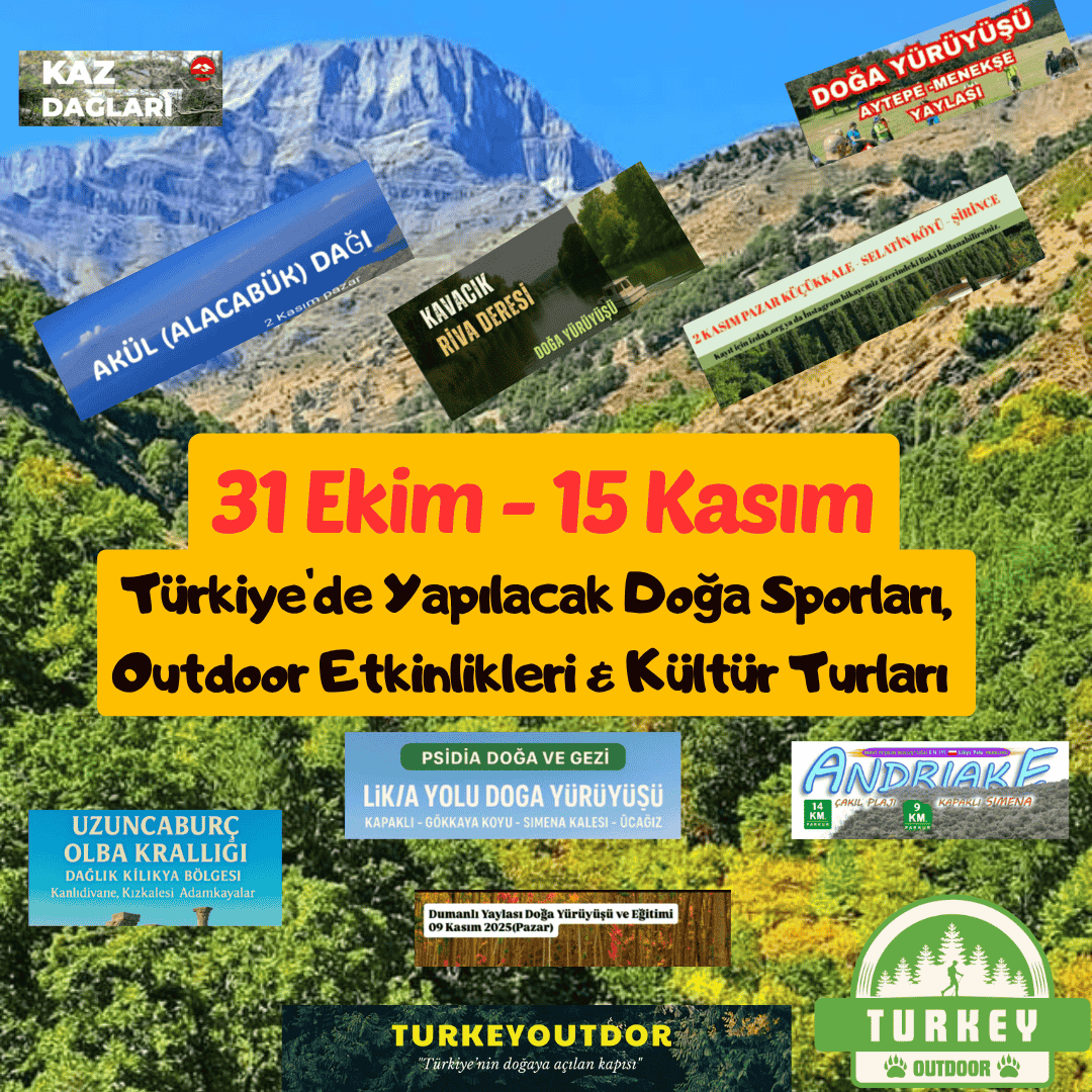 Actividades al aire libre, recorridos culturales y excursiones a la naturaleza en Turquía (31 de octubre - 15 de noviembre)