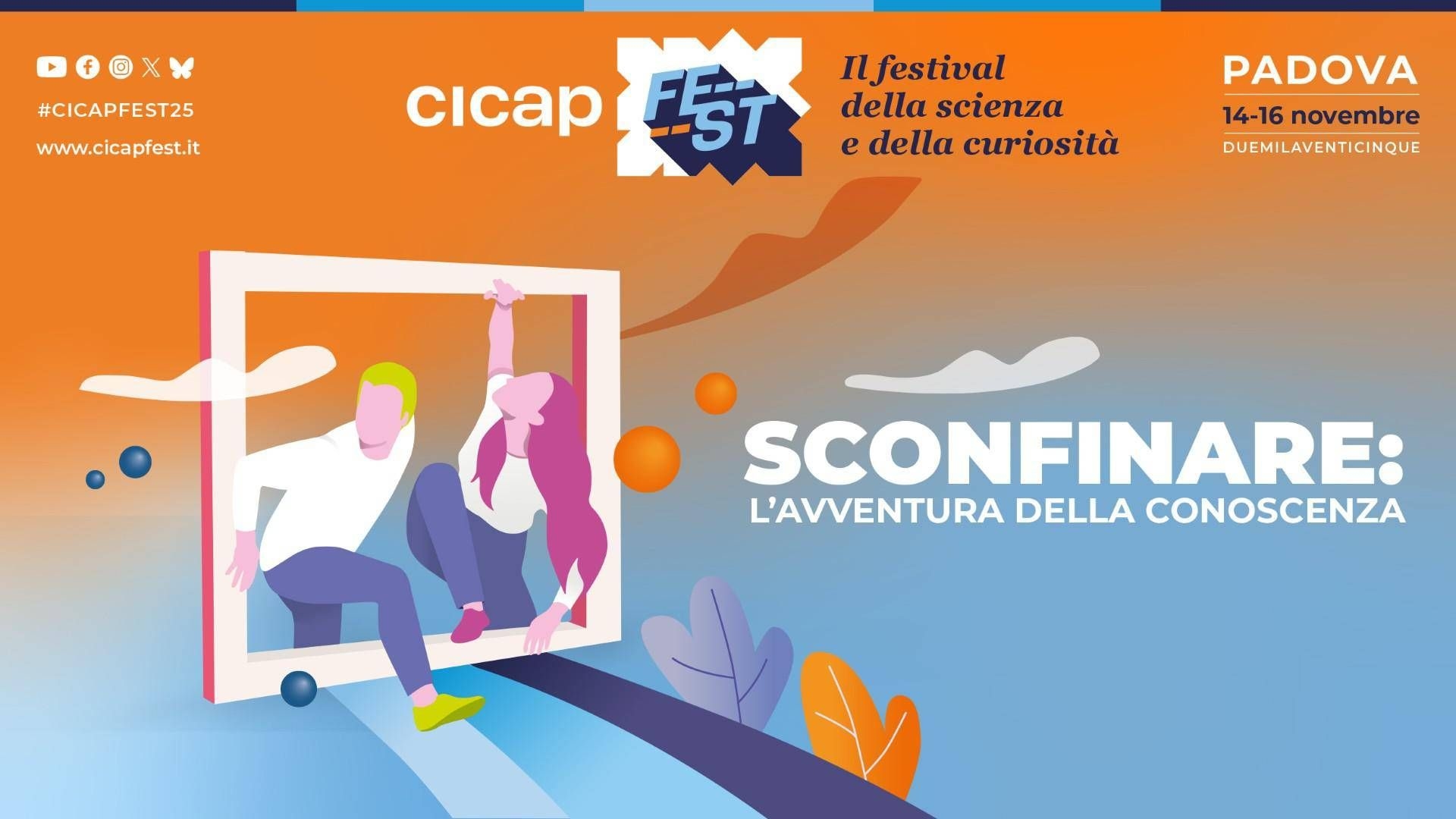 Festival: De achtste editie van het Cicap Fest, "Sconfinare", vindt plaats in Padua van 14 tot en met 16 november.