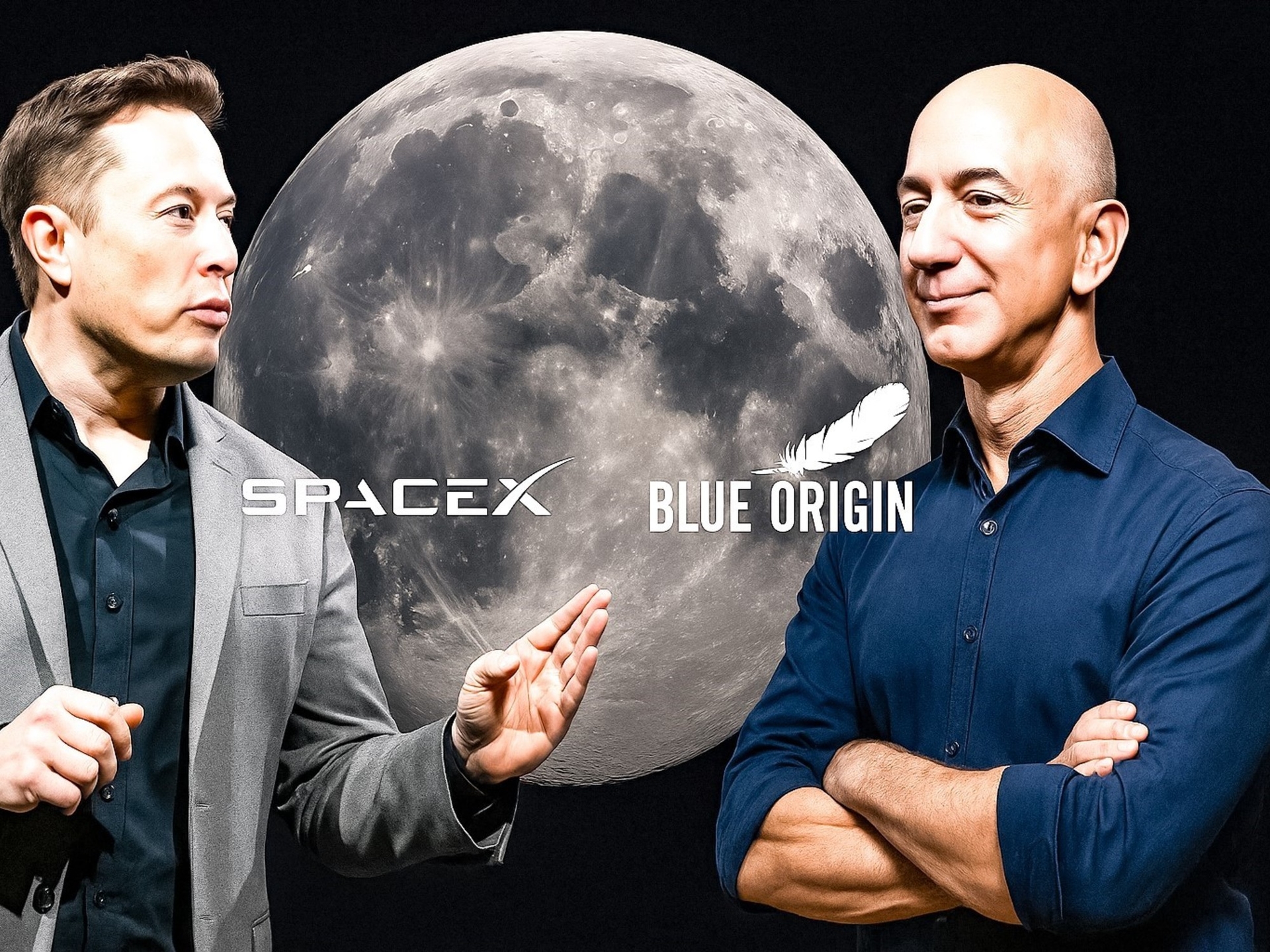 Elon Musk contra Jeff Bezos: A disputa pelo contrato multimilionário que definirá quem controlará a Lua.