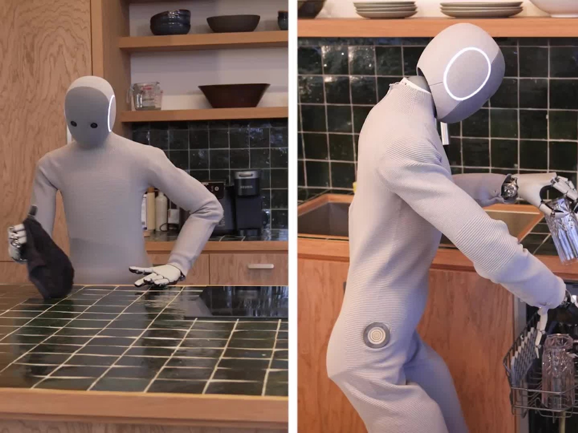 Meet "NEO", the first 1X domestic humanoid robot now available for purchase in the United States: it folds clothes, tidies up, and learns over time