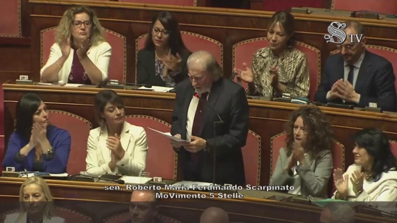 Senato, Scarpinato'nun adalet reformu hakkındaki konuşmasıyla hareketleniyor.